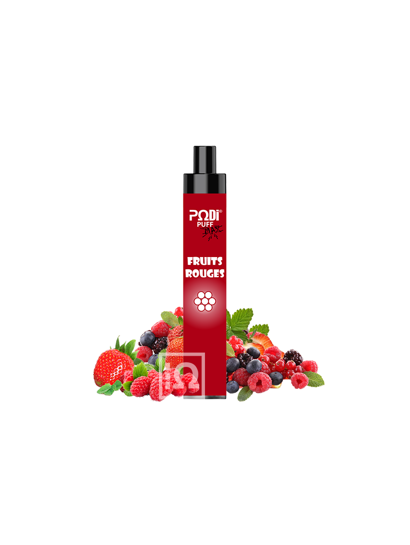 Podipuff Max 1500 - Fruits Rouges (Cartouche de 10 pièces)