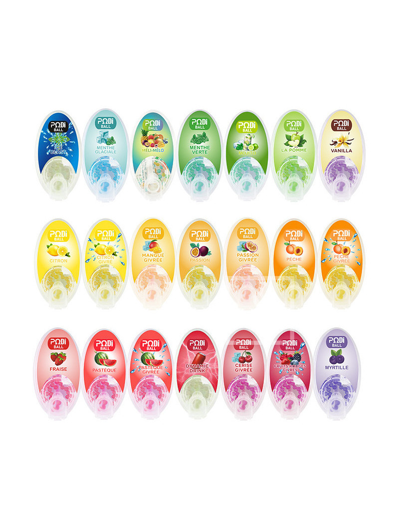 Podiball - Capsules Aromatiques - Boîtes Ovales Podiball - Capsules Aromatiques - Boîtes Ovales