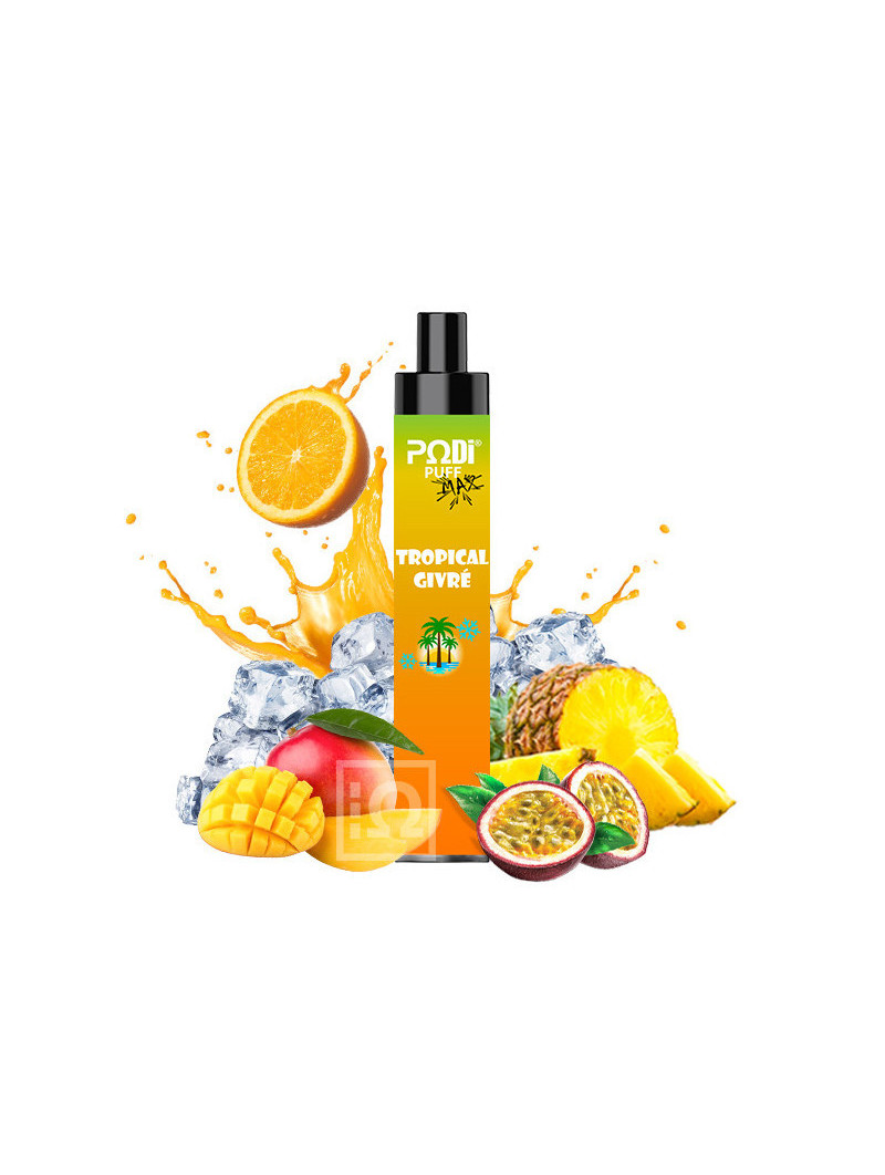 Podipuff Max 1500 - Unité - Tropical Givré Podipuff Max 1500 - Unité - Tropical Givré